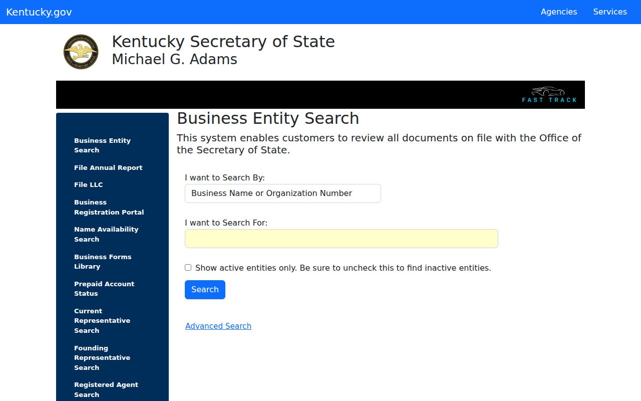 Frankfort residents directory business entity search